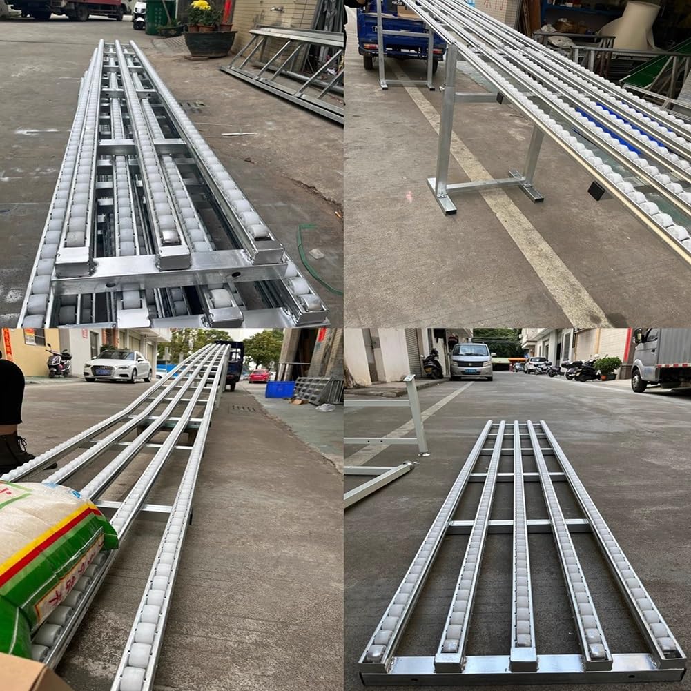 Trasportatore portatile - Rulli non alimentati per una movimentazione efficiente del trasporto merci 39,9 x 300 cm perfetto per soluzioni di movimentazione materiali da magazzino