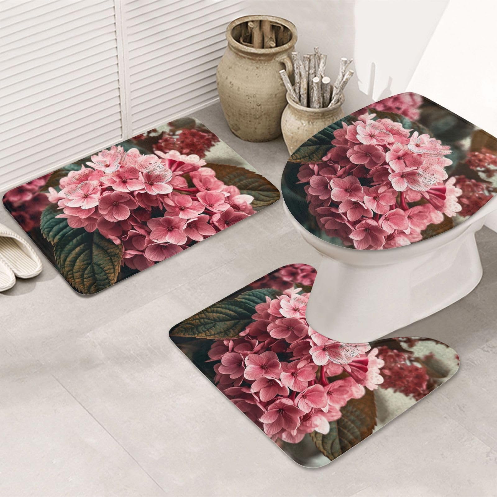 Tapis de salle de bain antidérapants contre carrelage froid et glissant lot de 3