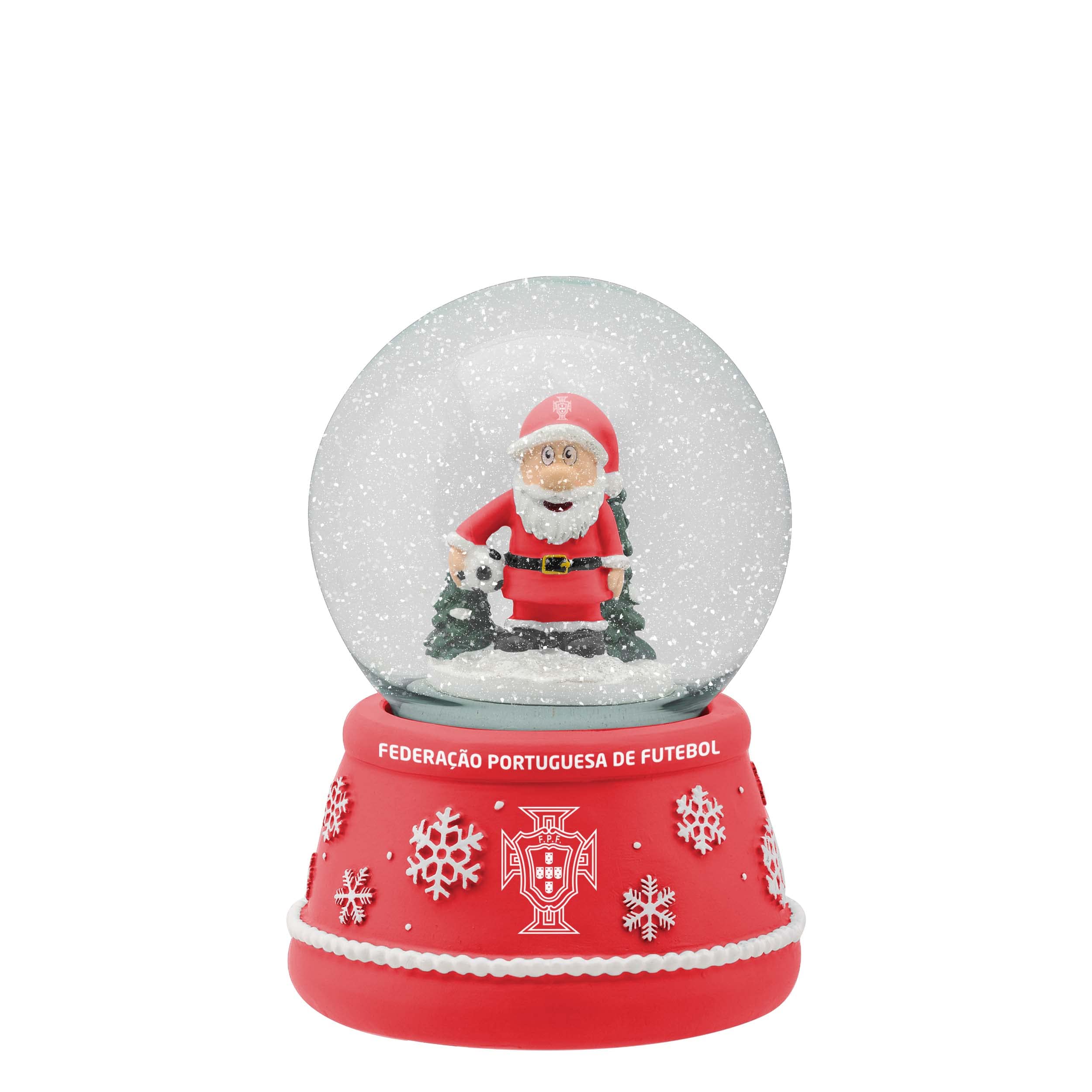 Foco Portugal International Football Fan Christmas Santa Snow Globe