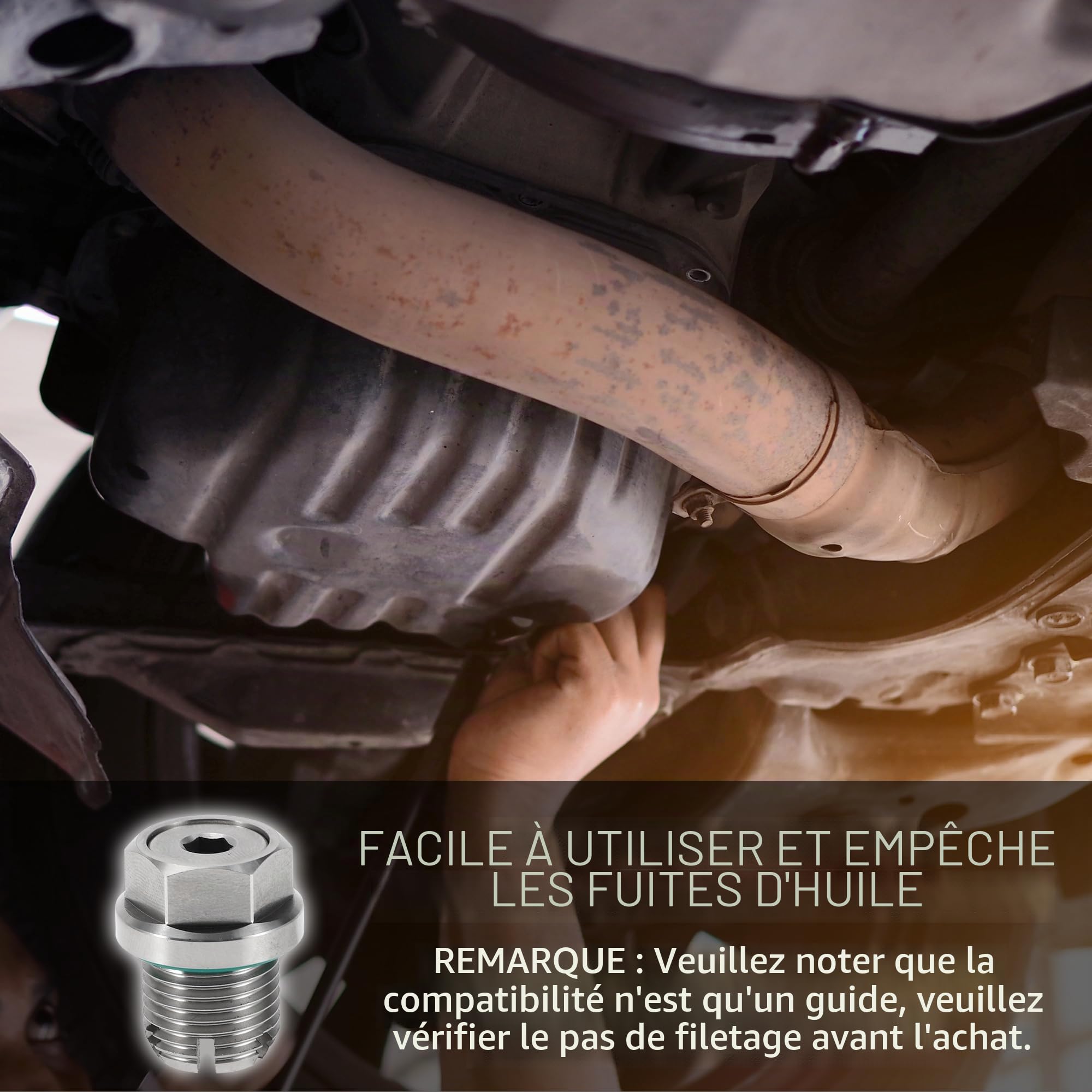 Boulon De Vidange D'Huile Argenté 2Pcs Anti-Fuite Pour Auto Moto | Cuivre, Acier Inoxydable, M16.1-1.5mm, Bateau, Pour Chevy, Pour GMC, Pour Jeep, Pour Buick, Pour Cadillac, Pour Lincoln