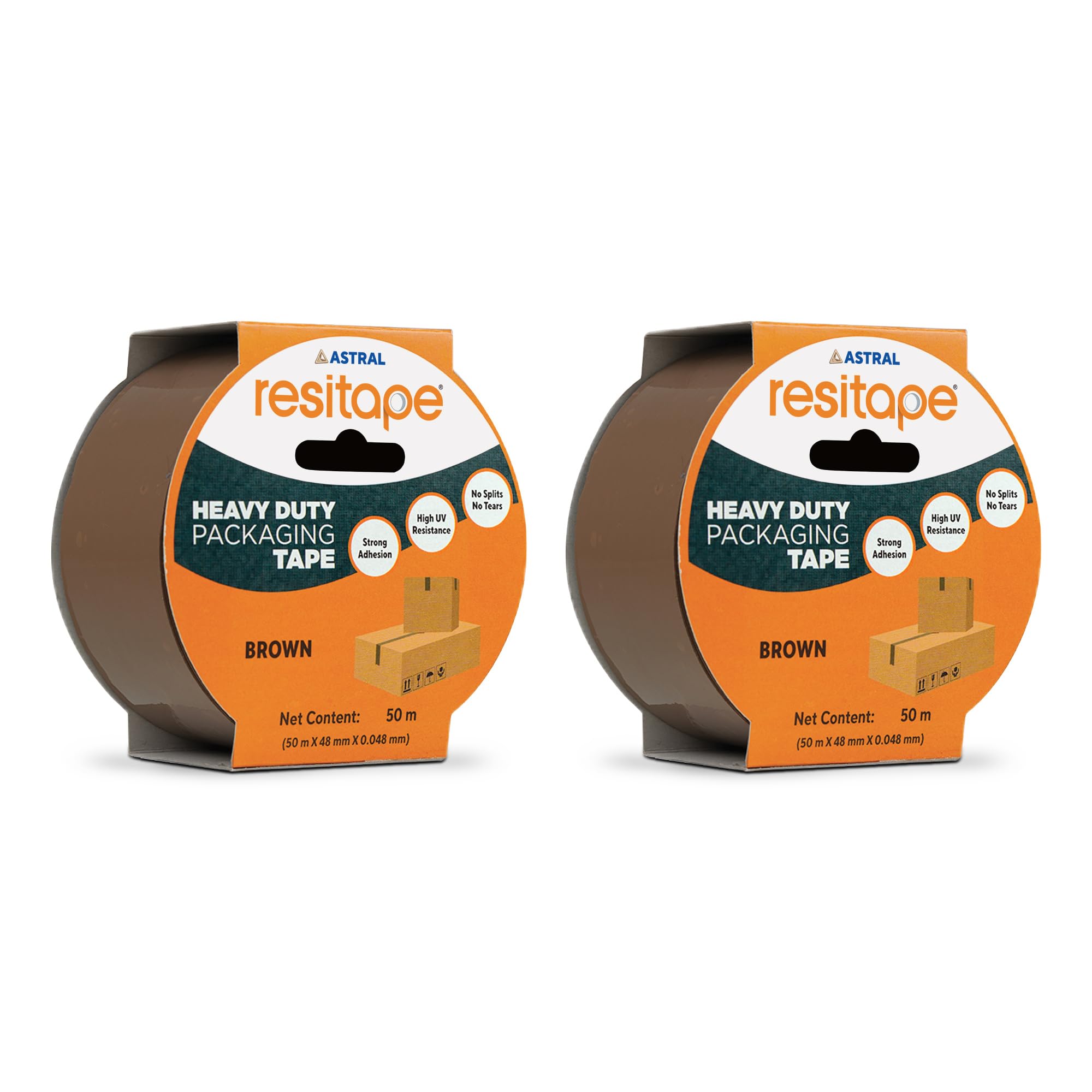 Resitape BOPP Brown Tape | (Pack of 2)| Packaging tape | Excellent Grip & Adhesion | High Strength & Durability | Multi Purpose Packaging, Decorating and DIY | 50 mtr. X 48 mm-image-6