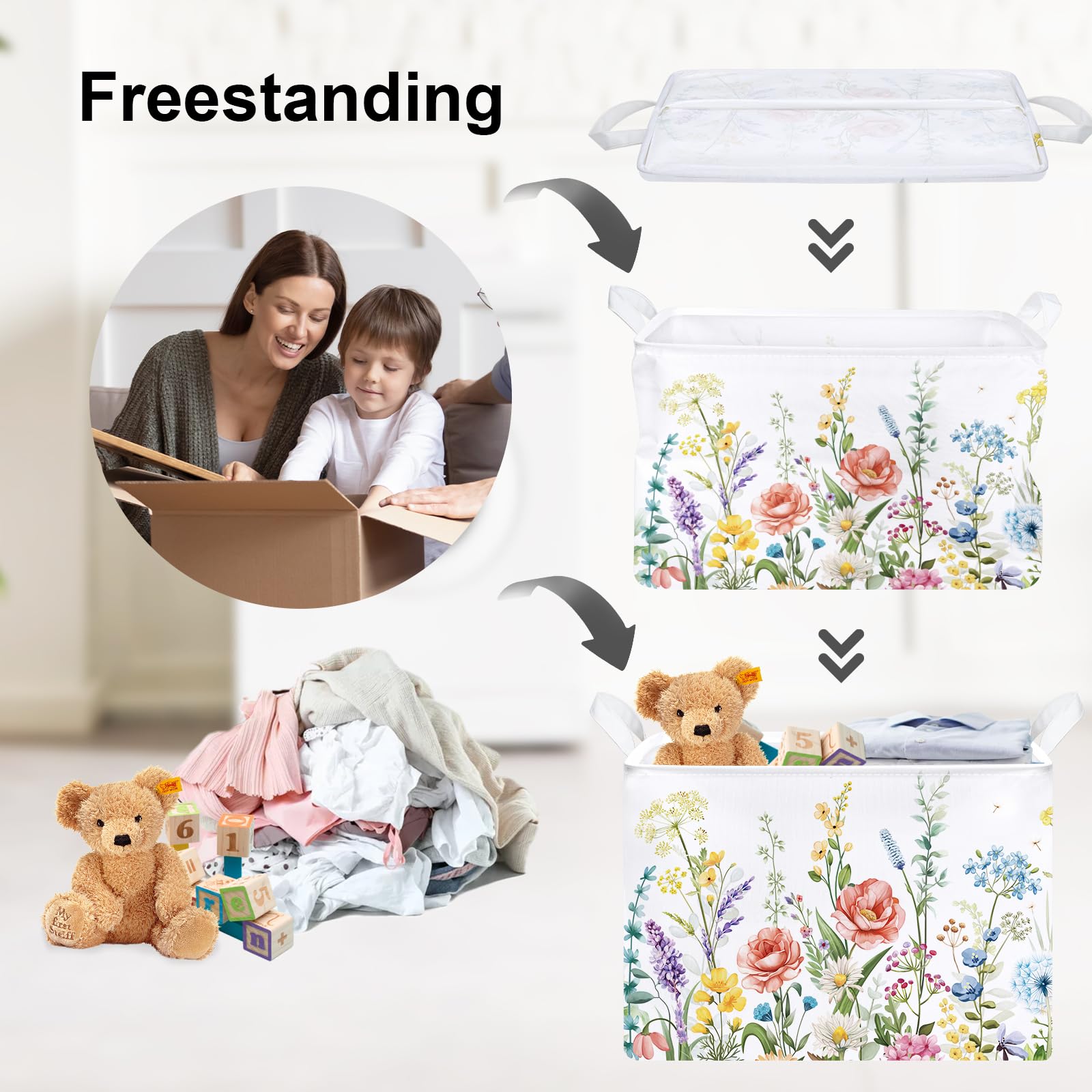 Clastyle Wasmanden voor dames, marmer, mand, speelgoed, kleding, waterdicht, voor meisjes, opbergmand voor badkamer, slaapkamer, wasgoed, roze, 40 x 30 x 30 cm