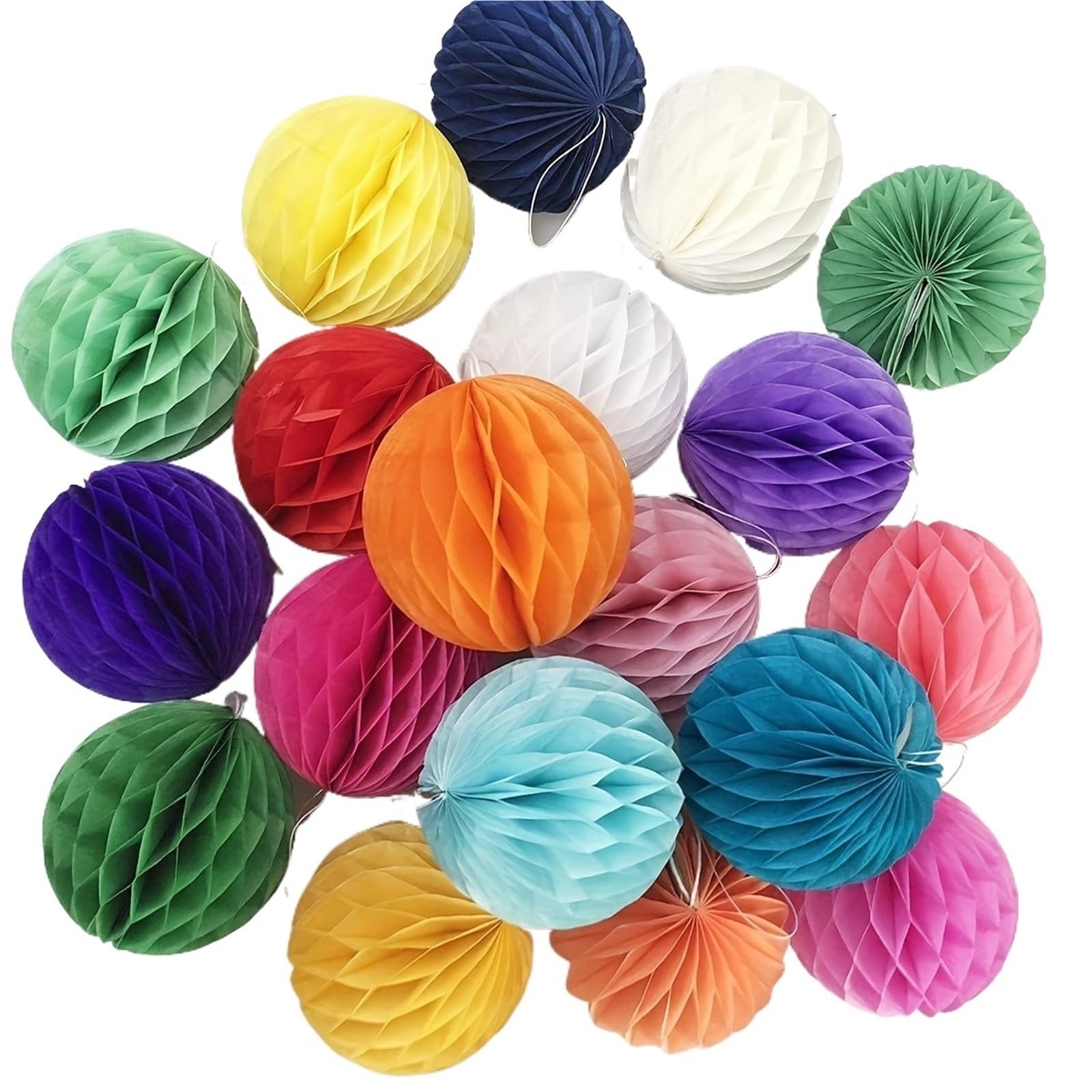 Paper Decorations 4inch/6inch/8inch Honeycomb Flower Balls Tissue Paper Pom Poms for Decorative Centerpieces, Birthday, Wedding(6 inch)