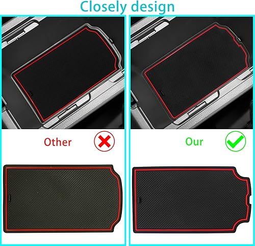 Miniatura 5 de LOCOY Forro de consola central para Honda Civic 2022 2023 2024 11 generación, tapete para portavasos de vasos, almohadilla de ranura de puerta,