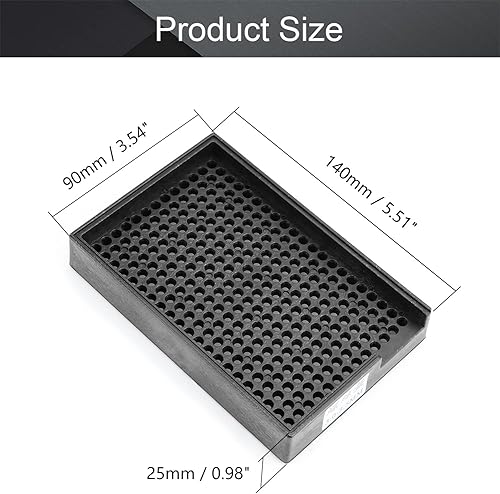 Vista 29 de Othmro Bandejas de tornillos antiestáticos de 273 agujeros, placas de tornillo de 5.512 x 3.543 x 0.984 in, soporte de bandeja de tornillos