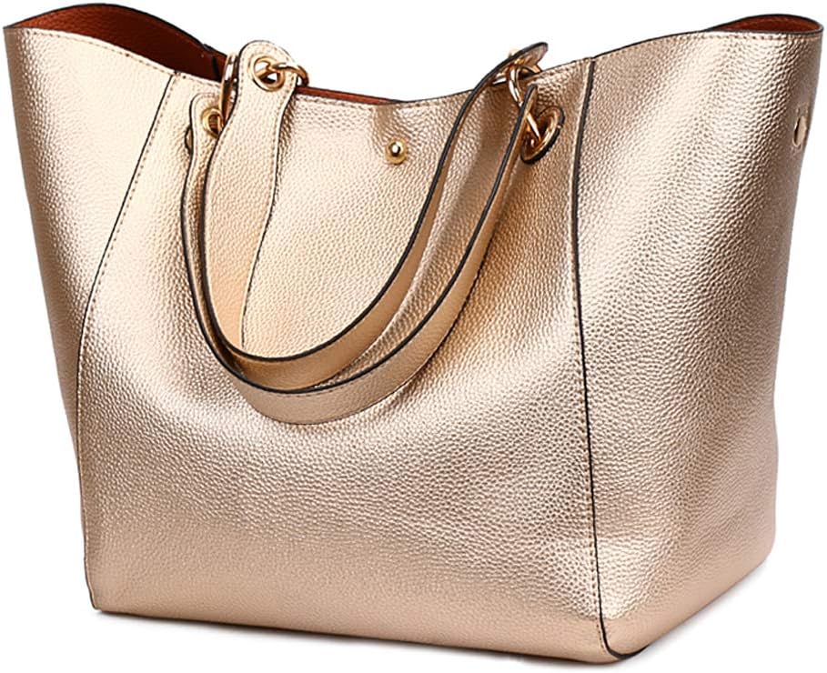 Pahajim Handtas en portemonnee, set handtassen voor dames, schoudertas van PU-leer, grote tas, hobo-tassen, voor dames, cadeaus voor meisjes, boodschappentassen, Donkerblauw, Eén maat