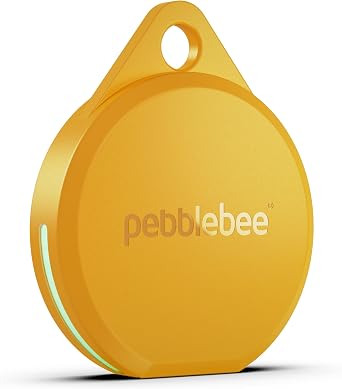 Pebblebee Clip 5 | Rechargeable Bluetooth Tracker Tag for Keys | Alternative to Air Tag & Android Trackers | 130 dB Siren, Bright LED Strobe, 12-Month Battery, Alert Safety Mode | Creamsicle Crush