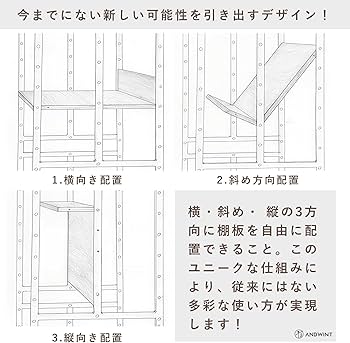 Amazon｜オープンシェルフ 棚 ラック 5段 幅34×奥行84×高さ156cm