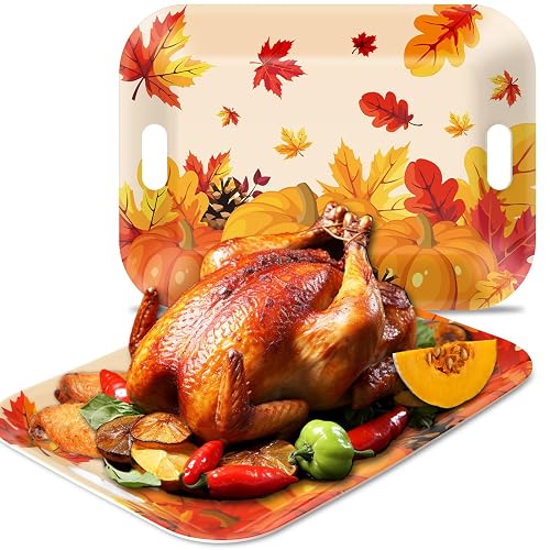 gisgfim 2Pcs Thanksgiving Day Fall Serving Trays
