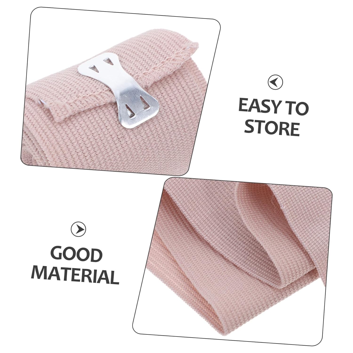 Cabilock 4pcs Elastic Bandage Wraps Clips for Knee Ankle Arm Support Compression Bandage for Sports Gym