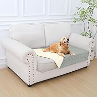 Vista 19 de hyha Manta impermeable para perro, manta suave para cama de perro, manta para mascotas, funda de sofá impermeable lavable para perros, fundas Gris