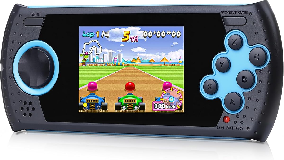 Juego portátil de 16 bits para niños Videojuegos retro clásicos 230 HD incorporados Recargable por USB 3.0 pulgadas Juguetes electrónicos de viaje para niños Sistema de reproductor de juegos portátil Regalo para niños Niñas de 4 a 8 a 12 años