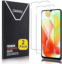 Didisky 2-Pack Tempered Glass Screen Protector for Xiaomi Redmi 12C, Anti-Fingerprint, Bubble-Free, Easy to Clean, 9H Hardness, Transparent