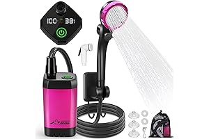Wadeo Camping Shower: Portable Shower with Digital Display