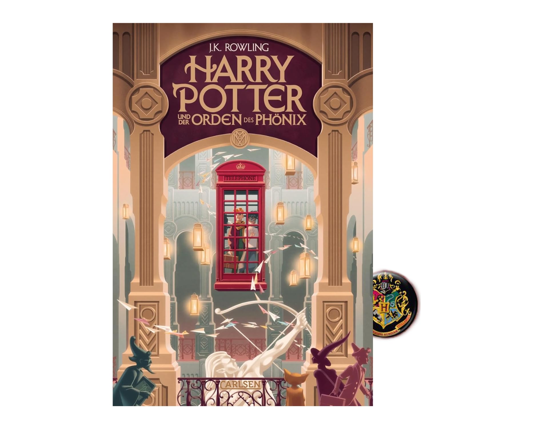 Harry Potter i Zakon Feniksa (5. tom w twardej oprawie) + 1 x oryginalny guzik Harry Potter