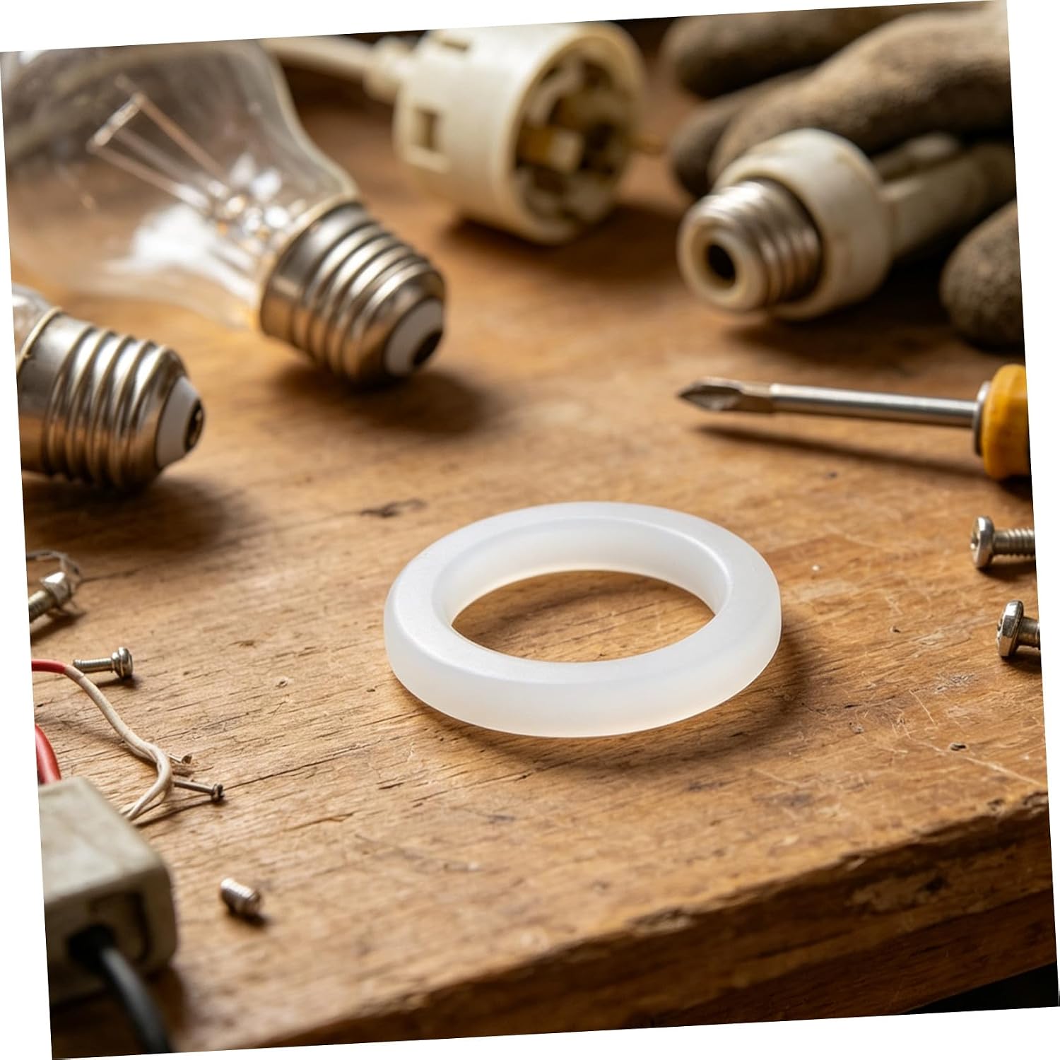 Light Bulb Fragrance Ring 2pcs Silicone for Lamp Bulbs White