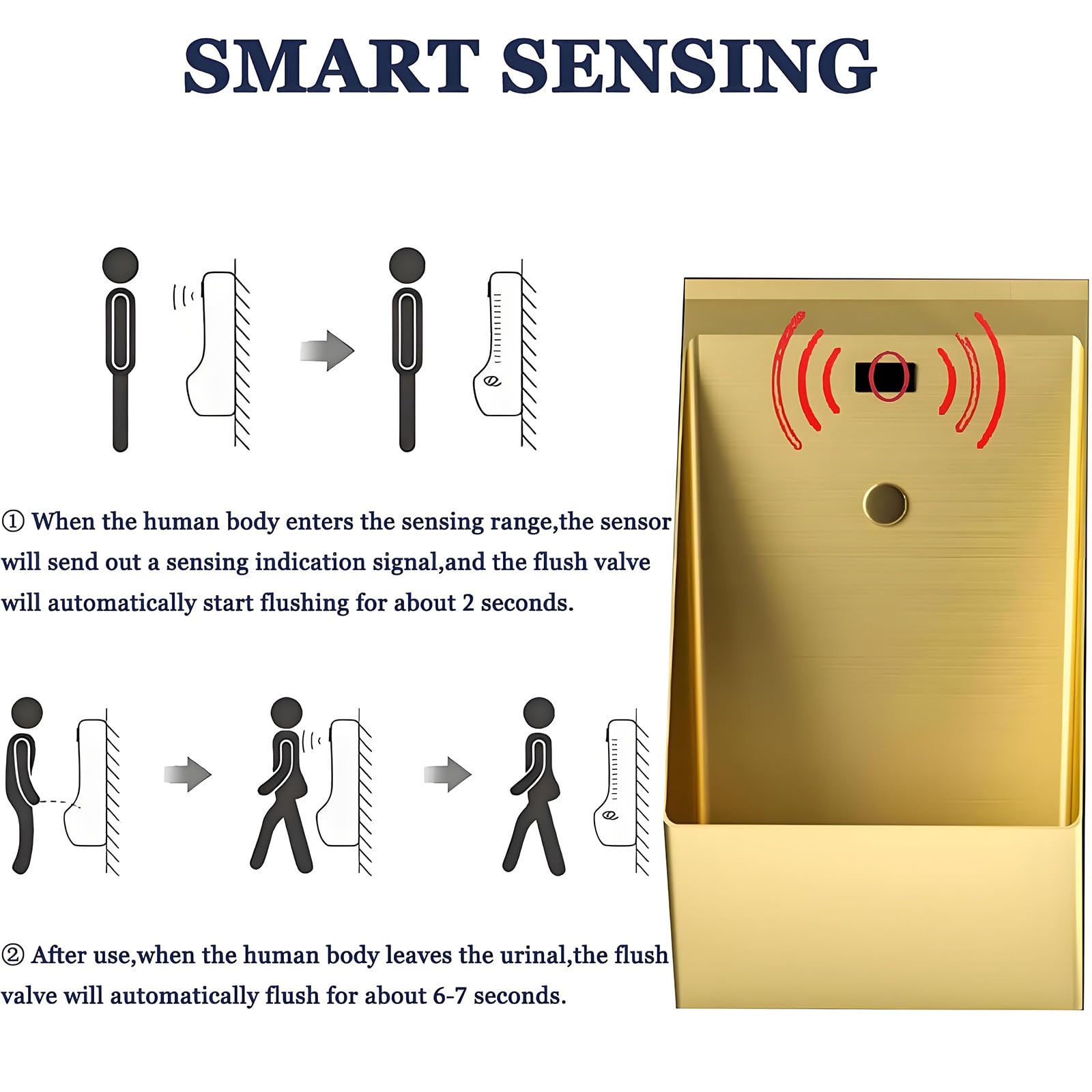 Sistema de descarga automática de urinario, montaje en pared, para baños públicos, bares, karaoke, hoteles