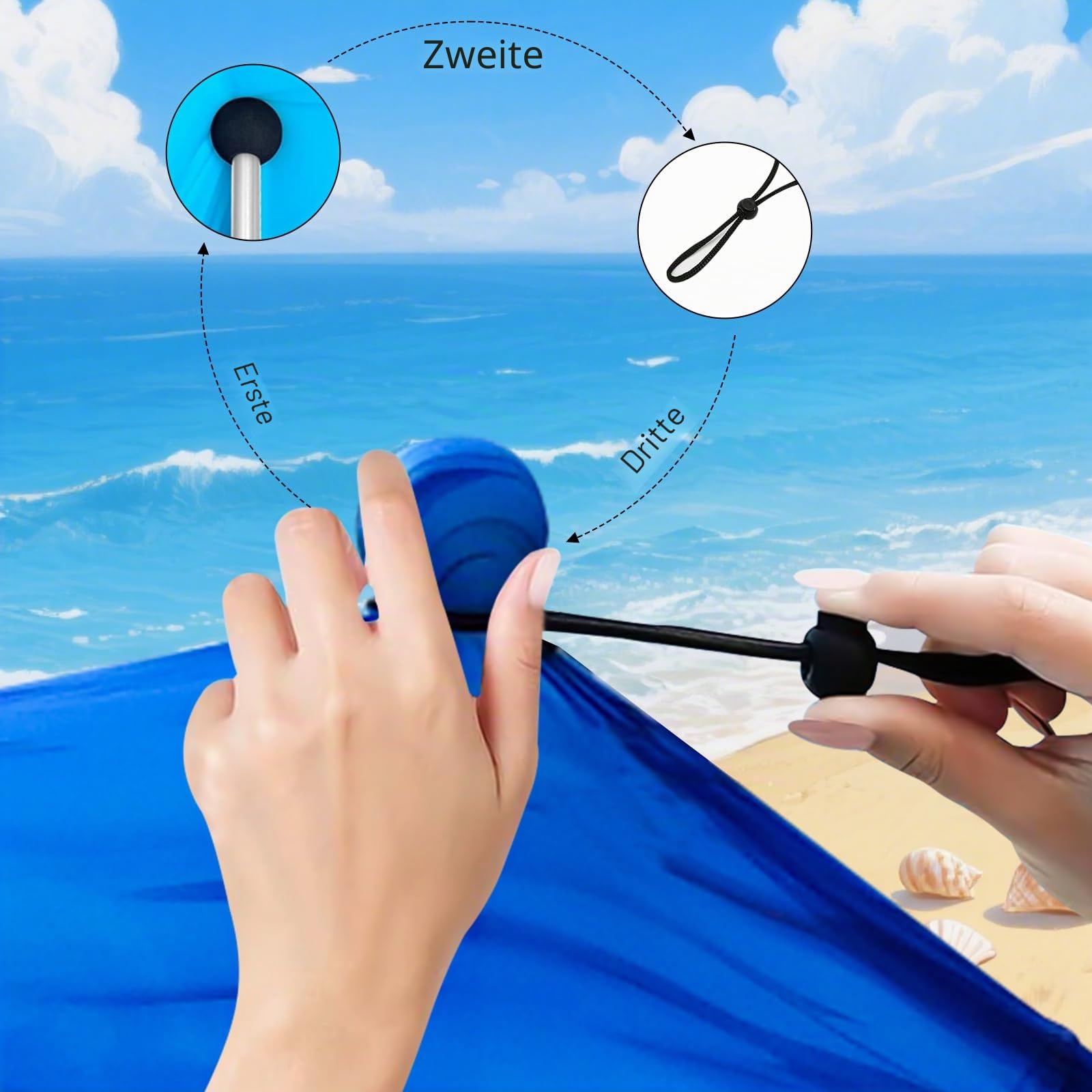 Strandzelt Pop Up 160 x 200 cm, 3D Drucken Klein Sonnenschutz UPF50 Lycra Zelte Outdoor Hinterhof Strand Camping Strandmuscheln mit Stabilitätsstangen Schildkröte