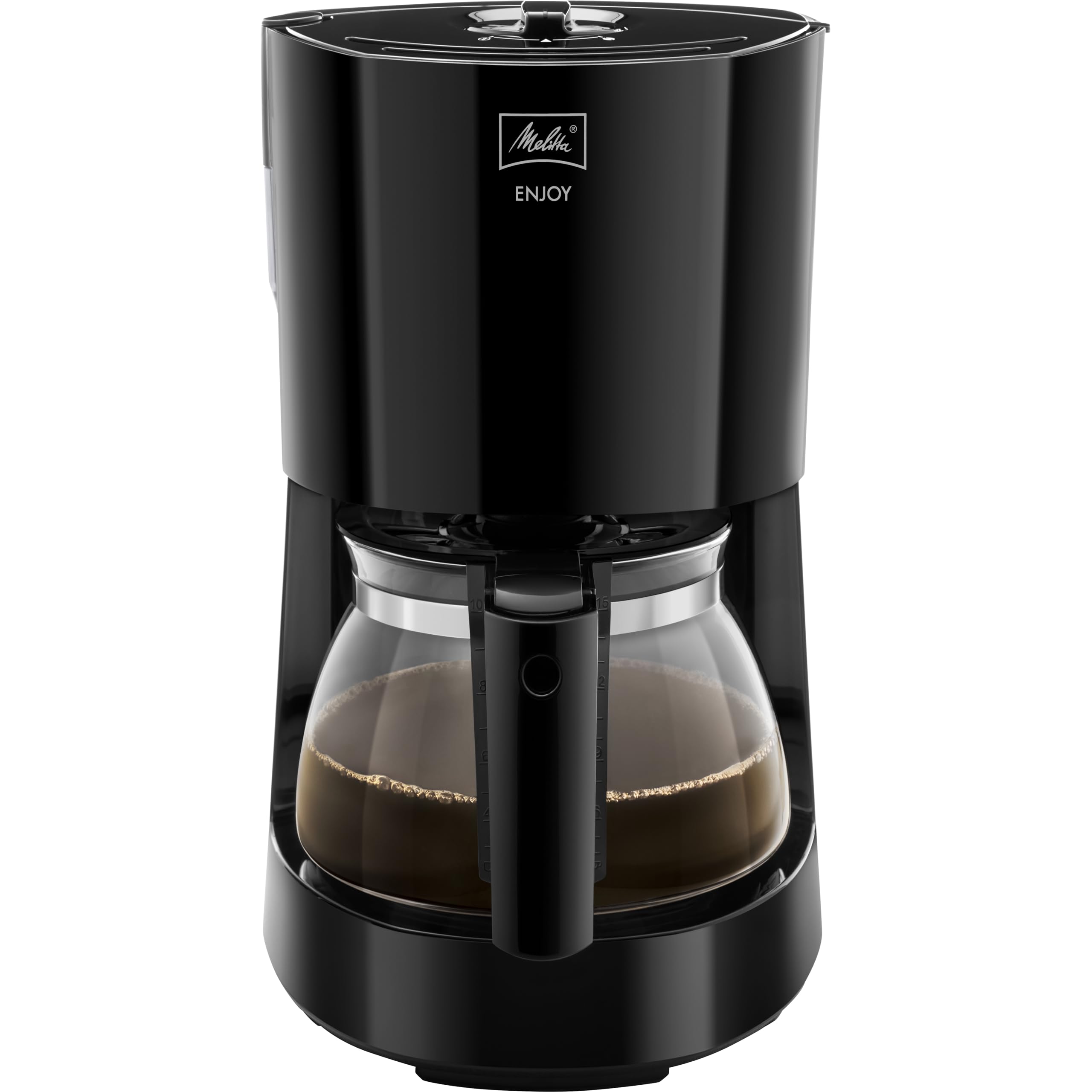 Melitta Enjoy – Filterkaffeemaschine mit Glaskanne, für bis zu 10 Tassen, in Schwarz
