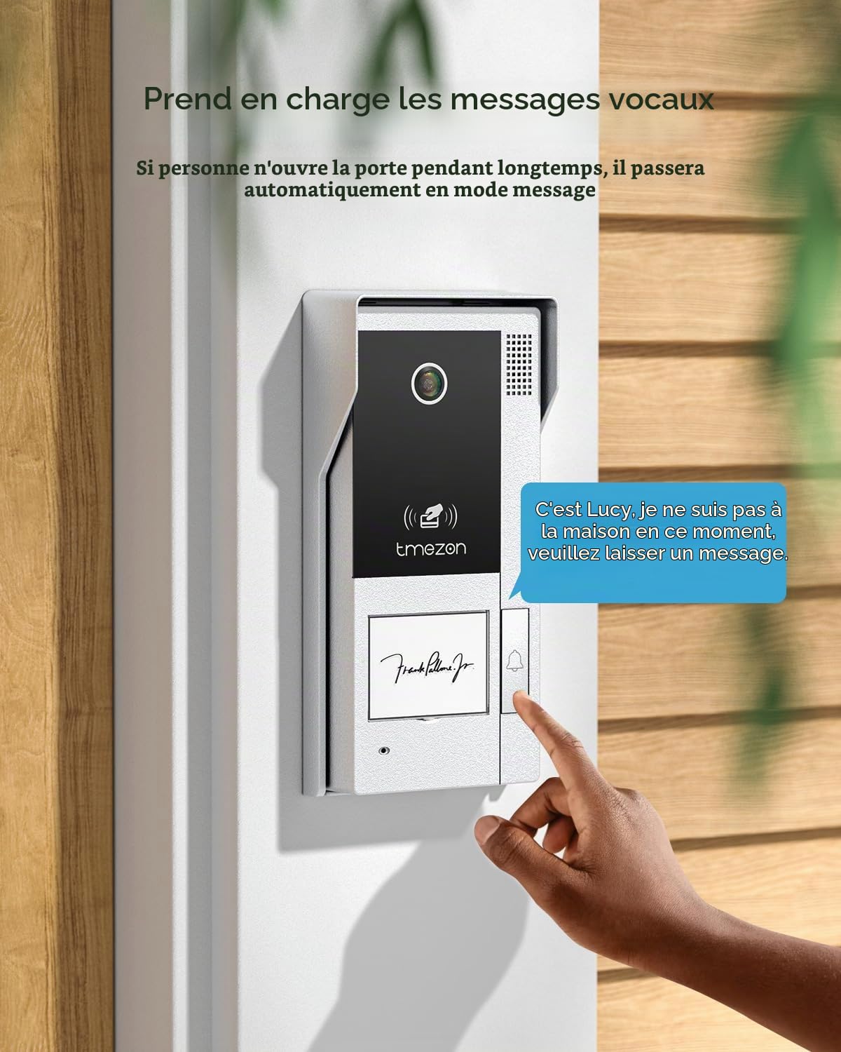 TMEZON Visiophone Filaire Connecté à 4 Fils, Interphone Vidéo IP WiFi avec 7'' écran Tactile,1080P Sonnette Portier, Unlock à Distance Via APP/RFID Cartes,Détection de Mouvement,2 Familles