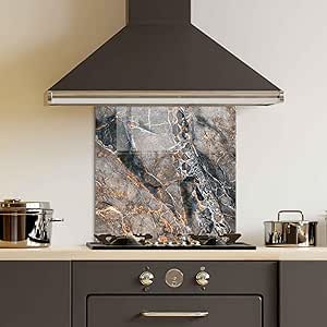 Tepered Glass Kitchen Backsplash, Stove Back Top Cover, Splashback