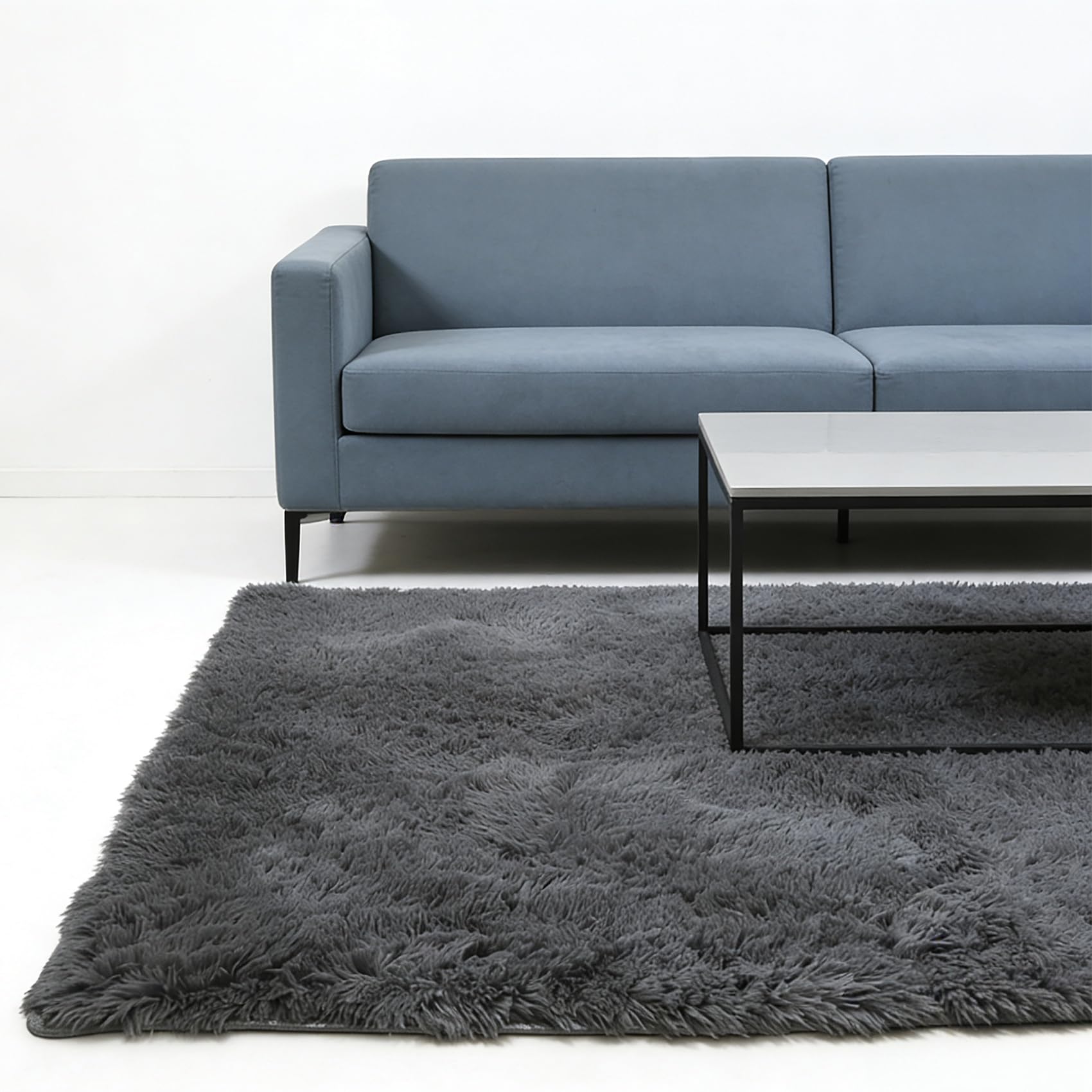 Tapis de salon moelleux 193 x 270 cm résistant aux glissements pour enfants
