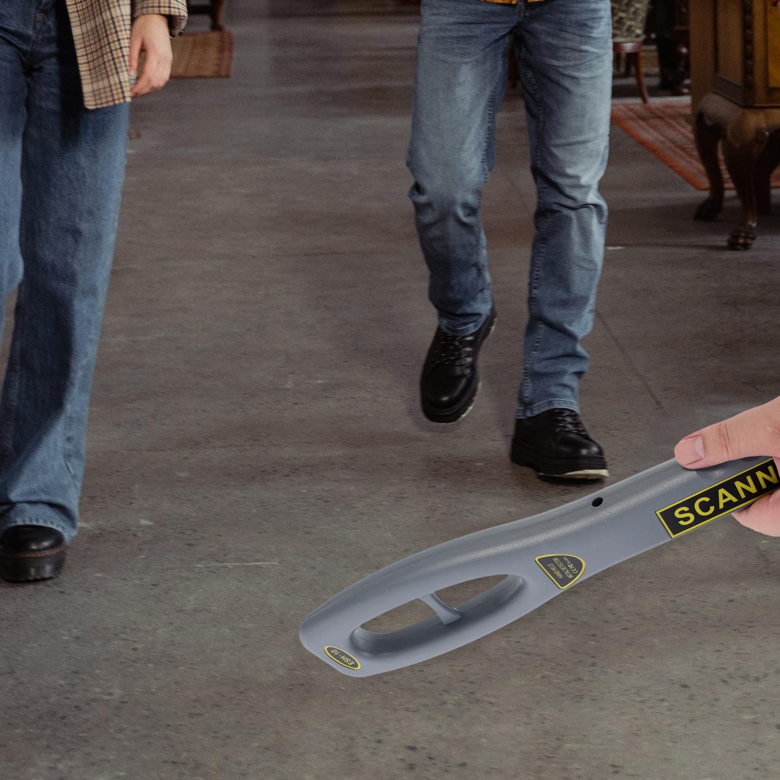 YARNOW Detector de Metales de Mano, Escáner para Metales, Detector de Inspección de Seguridad para Sala de Examen, Alta Sensibilidad, 25k Hz, Batería 9v, Indicador de Detección, Metal
