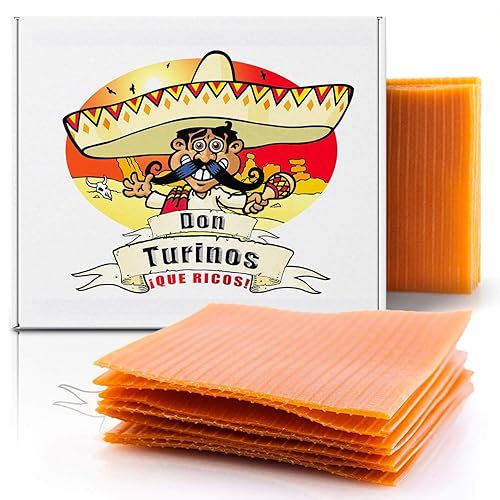 Turinos Duritos (Duros) - Gránulos de trigo mexicano, tamaño grande, 10 x 10 pulgadas, caja de 1 libra, Chicharron de Harina