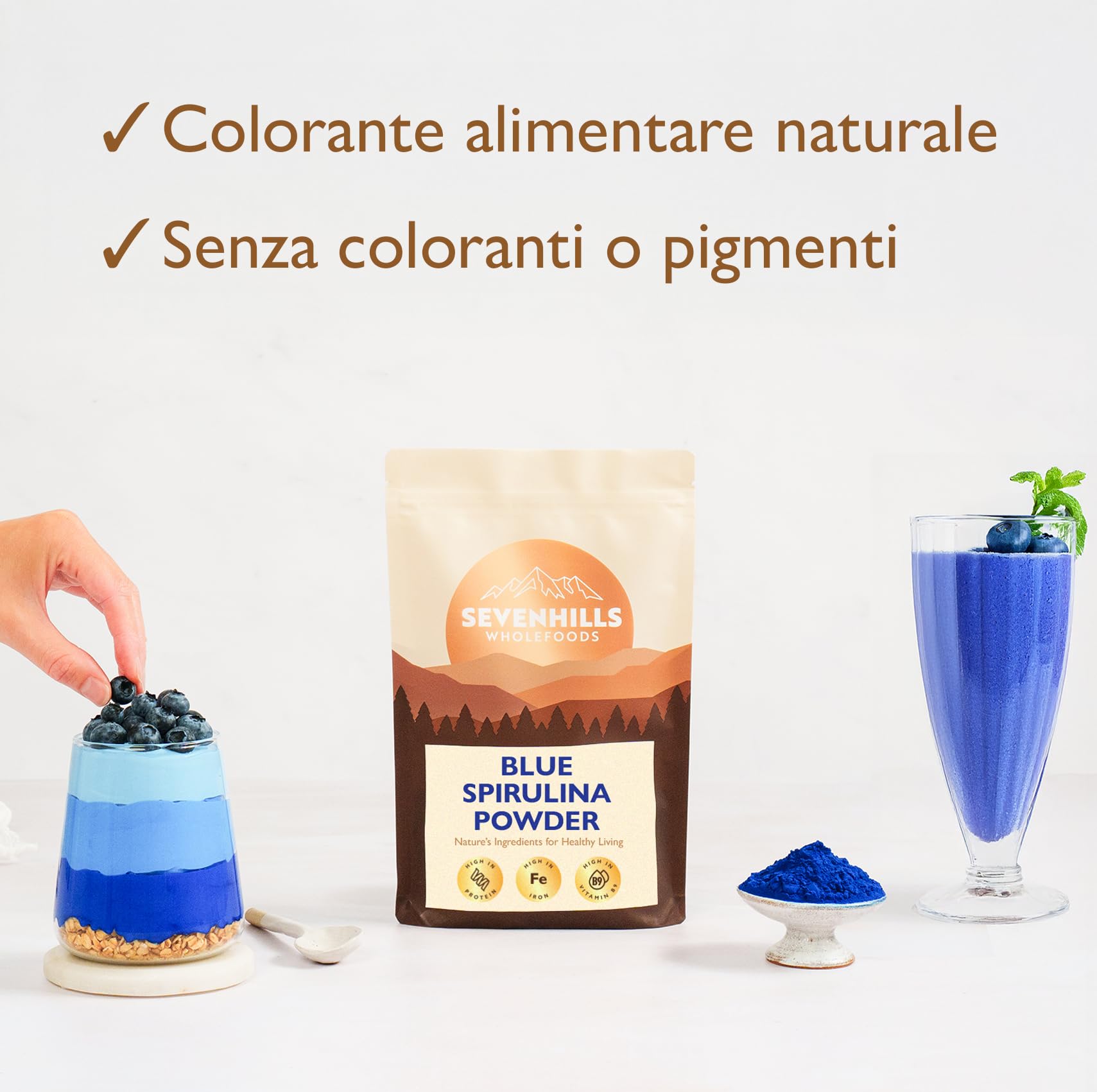 Sevenhills Wholefoods Spirulina Blu In Polvere 50g