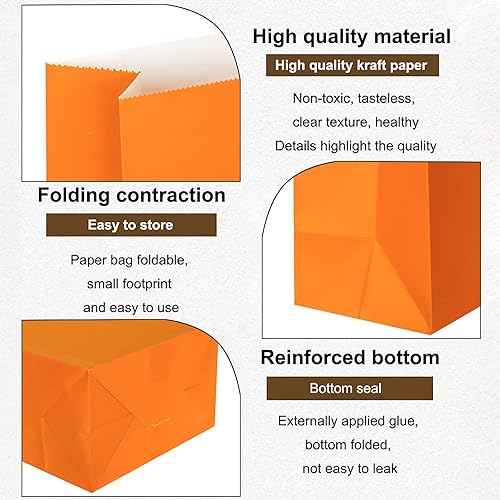 Miniatura 4 de KEYYOOMY Bolsas de papel pequeñas de colores brillantes para bodas, baby shower, fiesta de cumpleaños de niños (arco iris, 50 unidades, 3.5 x 2.4 x