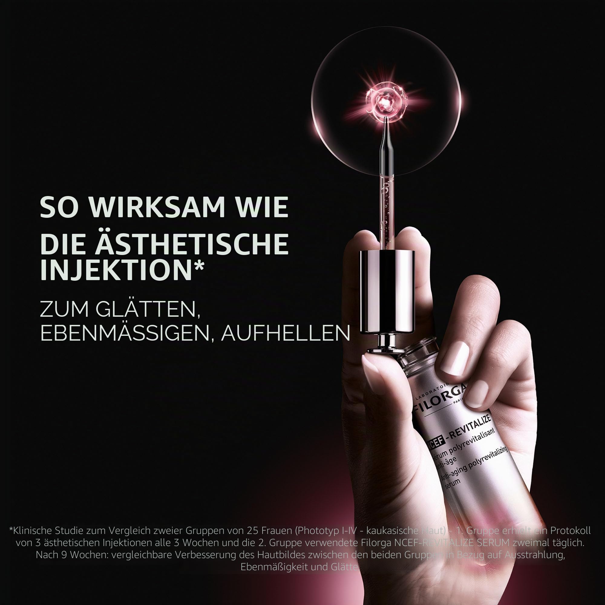 Filorga NCEF-Revitalize Gesichtsserum, Anti-Aging und Hautstarkende Behandlung fur eine Glattere und Strahlendere Haut mit Hyaluronsaure, Aminosauren und Coenzymen, 30 ml