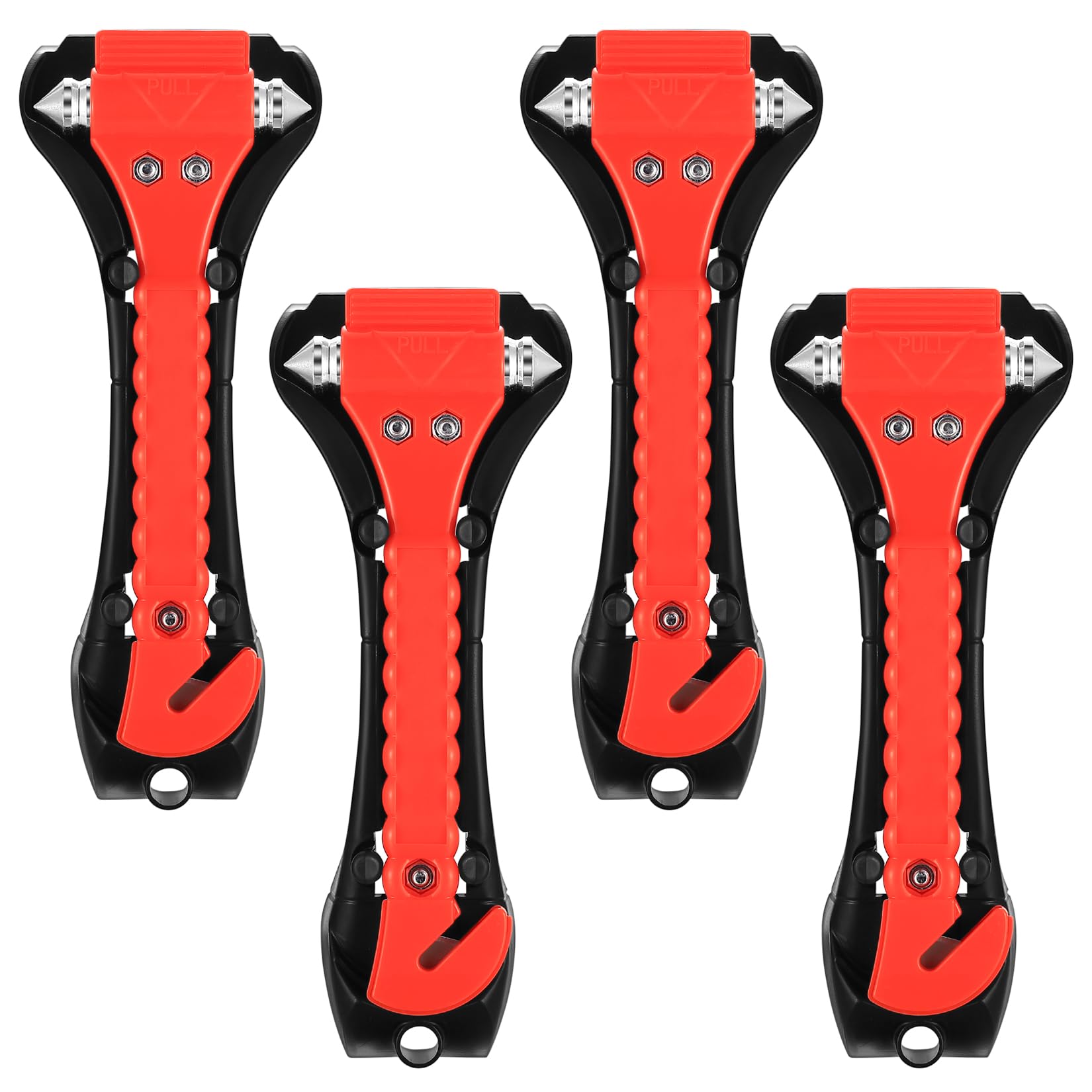 4 Pcs Car Safety Hammer, 2-in-1 Car Emergency Escape Tool Kit, Emergency Car Hammer and Seatbelt Cutter, Car Window Breaker Cutter Hammer, Glass Breaker Life-Saving Hammer with Seat Belt Cutter Tool