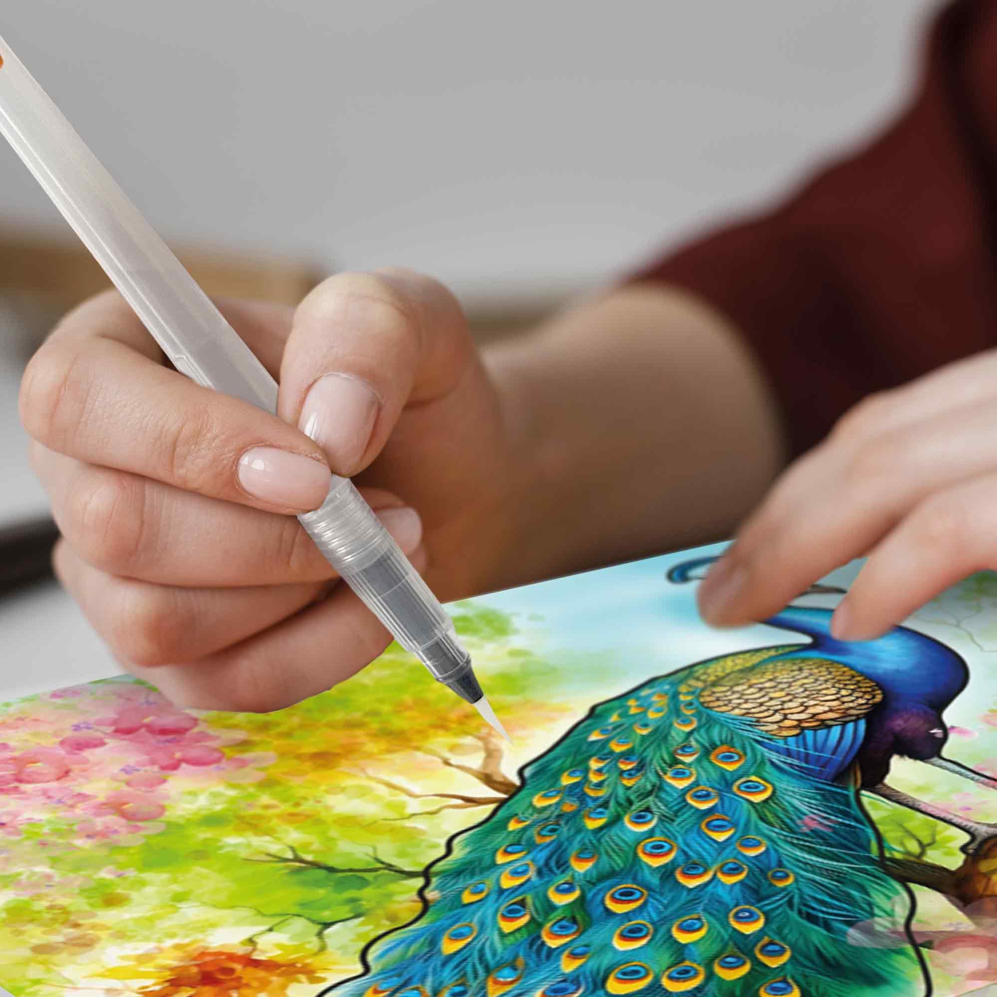 Kit de Loisirs Créatifs Personnes con Démence - Activité Manuelle Adulte | 10 Activités Peintures à l’Eau pour Alzheimer Seniors - Manuelle Adulte avec Faune des Tropiques - Jeux Cognitifs Alzheimer