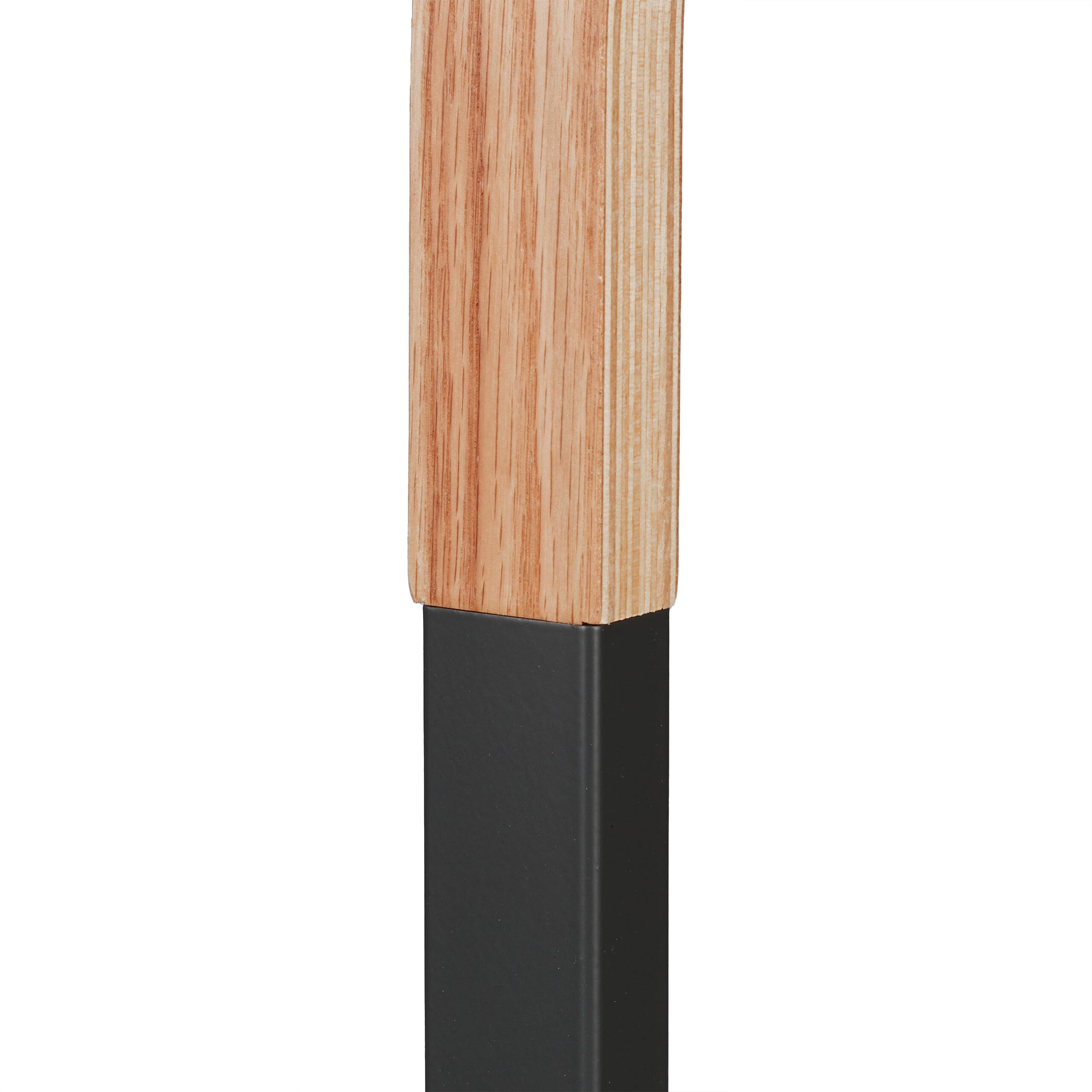 Relaxdays Służba męska, wieszak na ubrania do garnituru, wieszak na ubrania wys. x szer. x gł.: 107 x 47,5 x 20 cm, stal i płyta MDF, antracyt/naturalny