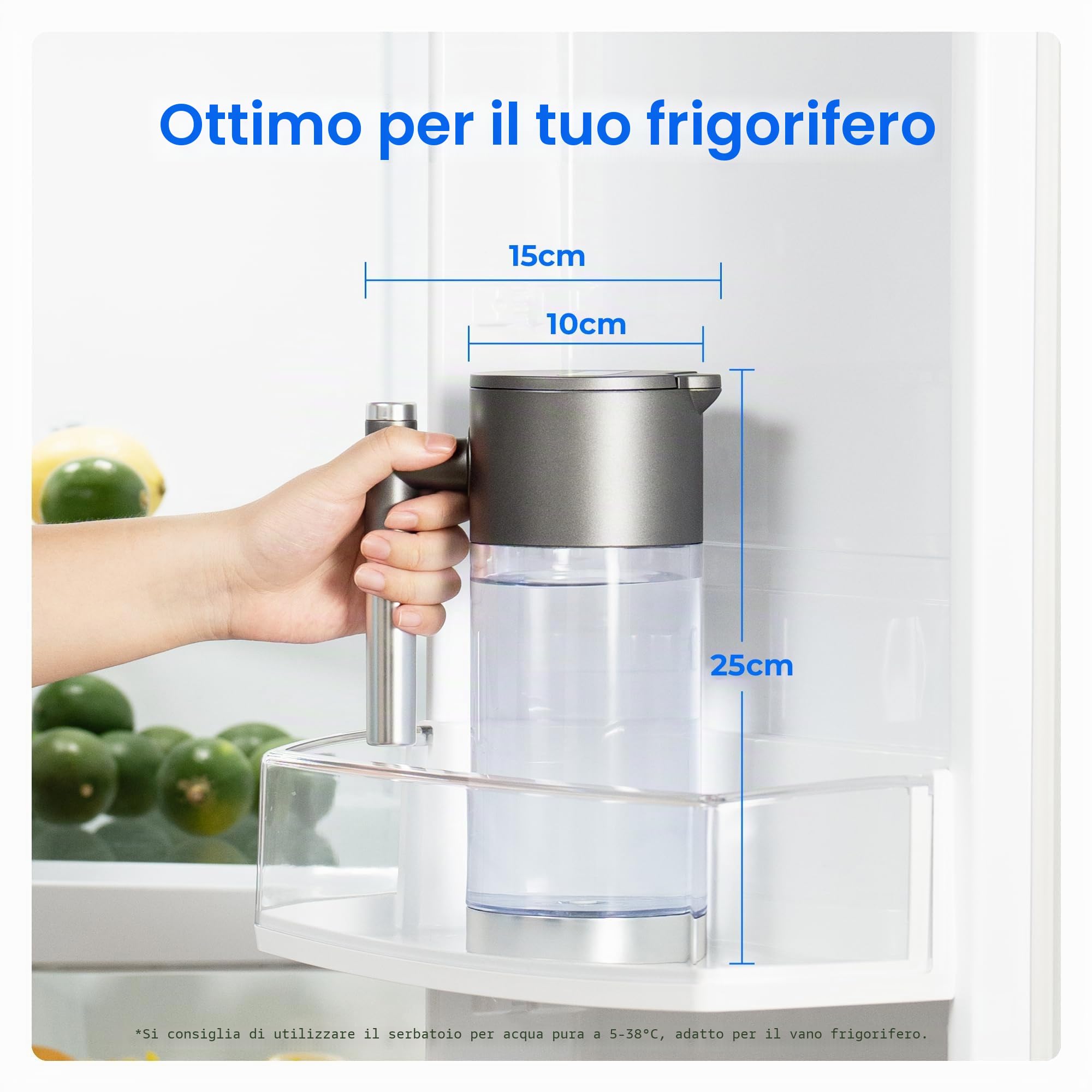 Maxblue MB-PWD Serbatoio di Acqua Pura per il Sistema a Osmosi Inversa da Banco WD-A2, Serbatoio di Acqua Pura Portatile, Senza BPA, 1,1L