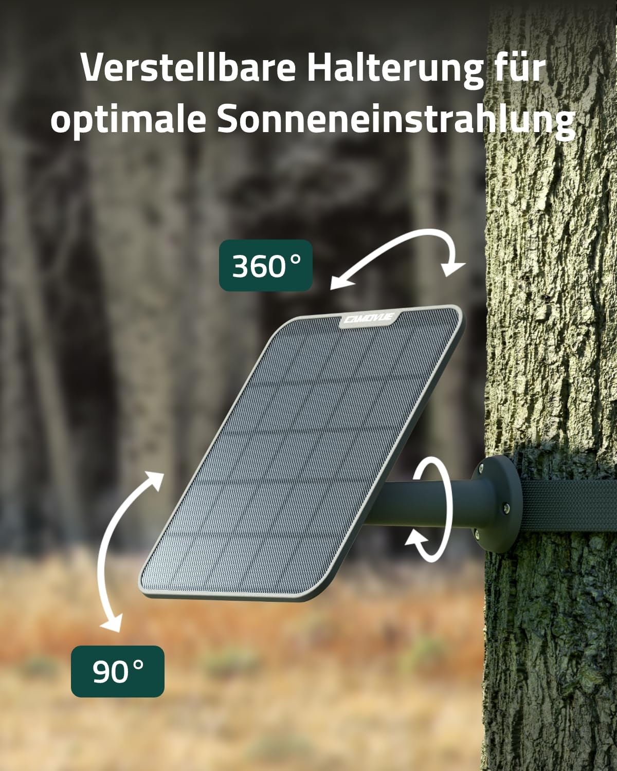 Solarpanel SP-10 für Wildkamera, Kompatibel Reolink Kameras, 6W Schnellladung für Nonstop-Stromversorgung, geeignet für den Außenbereich, Flexible Installation, IP65 Wetterfest