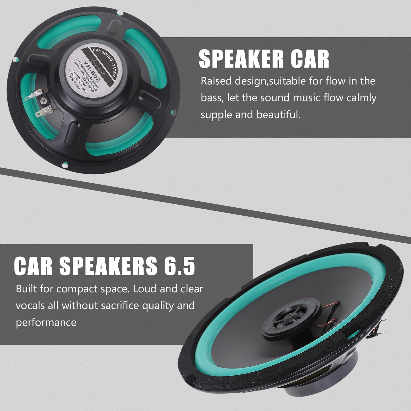 Cabilock Auto Ohm Woofer Midrange Da Design Sottile e Compatto Audio Alta Per Veicoli Per Impianti Audio Auto