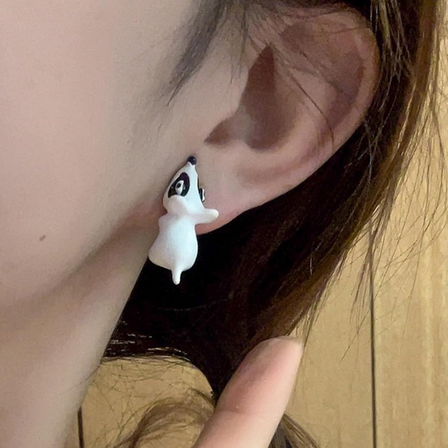 YANCHUN 6 Pairs Cute Animal Bite Earrings for Women 3D Clay Earrings Animal Cartoon Biting Ears Stud Earrings Jewelry Gifts…(D:5pcs animal earrings) - Image 2