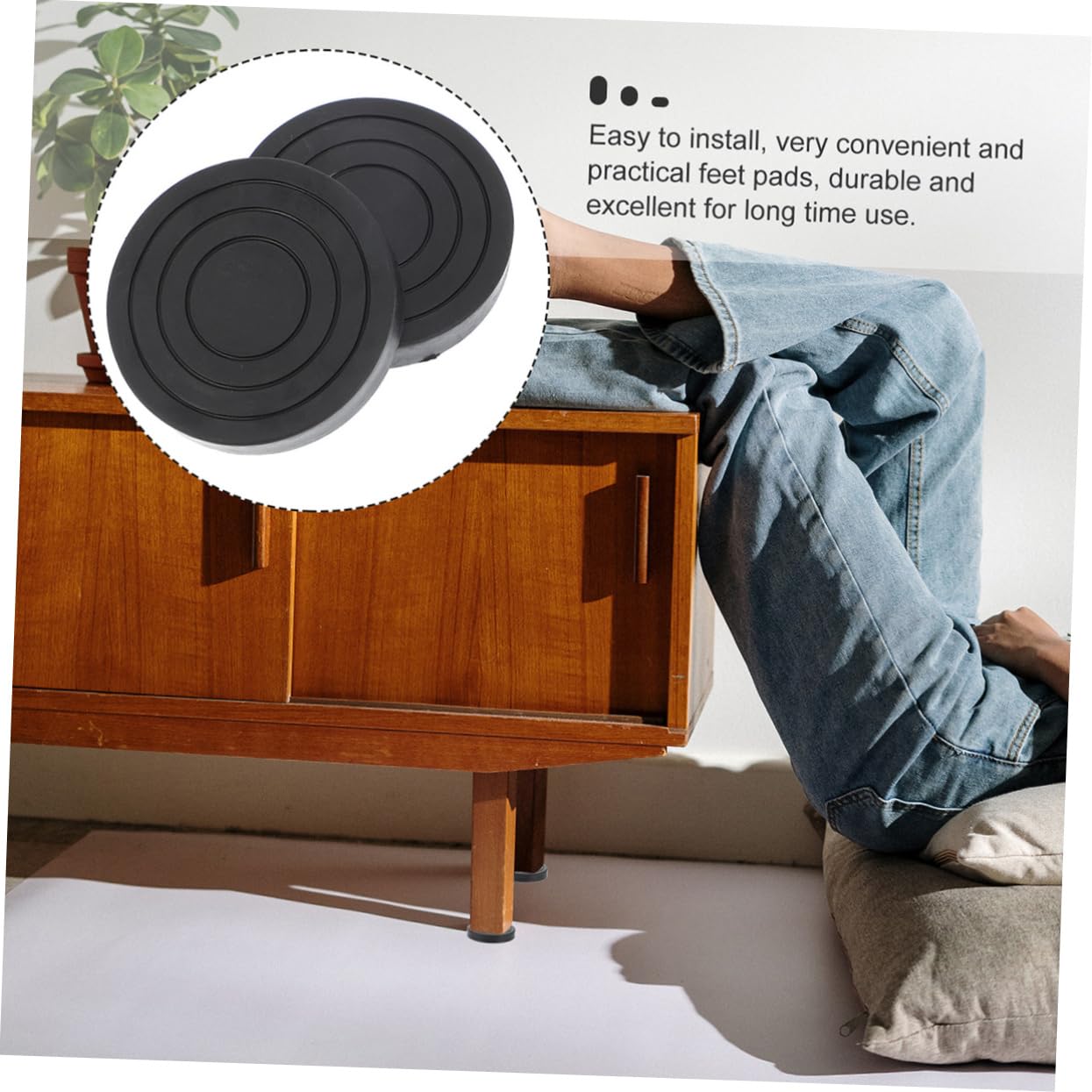 LALAFINA Laundry Pedestal Washing Machine Riser 8pcs Anti-Vibration Pads Reduce Noise Enhance Stability Easy to Install