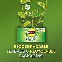 Vista 12 de Lipton Bolsas de té verde melocotón, bolsas de té saborizadas sin azúcar para té caliente o té helado de melocotón con cafeína y flavonoides, 20