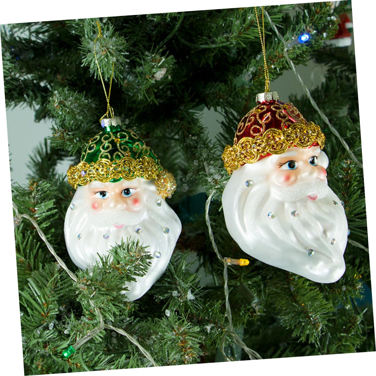 PRETYZOOM 6 Pz ornamenti di babbo natale addobbi per l'albero di natale ornamenti per la testa di babbo natale angeli natalizi angioletti natalizi decorazioni casa ciondolo a tema natalizio