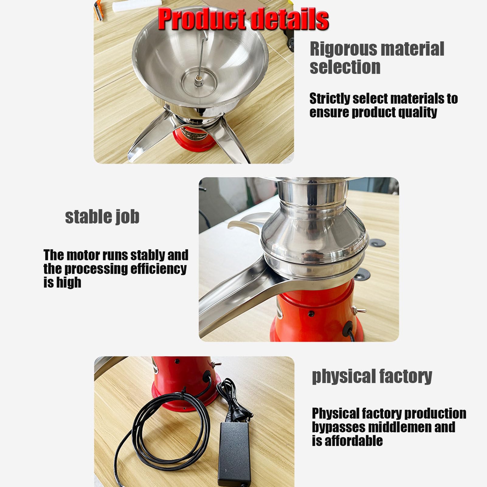 Centrifuga elettrica per Crema di Latte, separatore di Burro per Crema di frappè da 50 l/Ora, per Prodotti lattiero-caseari a Base di Latte di Capra