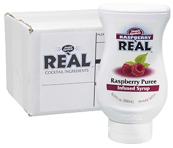 Raspberry Real، شراب التوت المنقوع، 16.9 أونصة قابلة للضغط، عبوة من 1