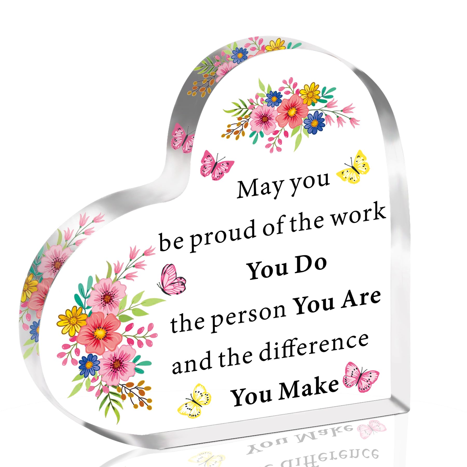 SMARGO Coworker Leaving Gifts for Women Employee Thank You Gifts Inspirational Acrylic for Colleague Team Appreciation Present from Boss Leaving Retirement Farewell May You be Proud of the Work You Do