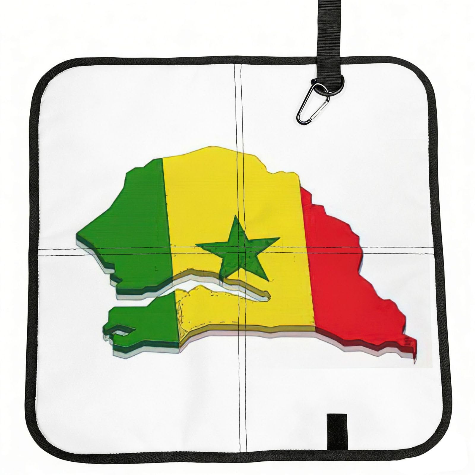bghdfa Senegal Flag Map Print Outdoor Sitting Mat Waterproof Oxford Cloth Seat Cushion Folding Foam Camping Seat For Picnic