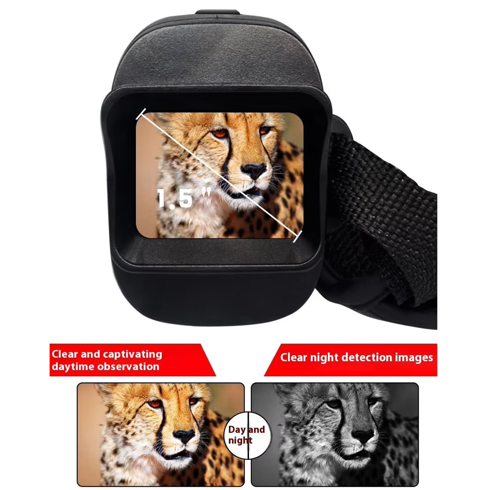 Monoculaire numérique, Lunettes de Vision Nocturne monoculaires à Double Usage Jour/Nuit, Prise de Photos et de vidéos, idéal pour l'observation des Animaux, de l'environnement et des Objets