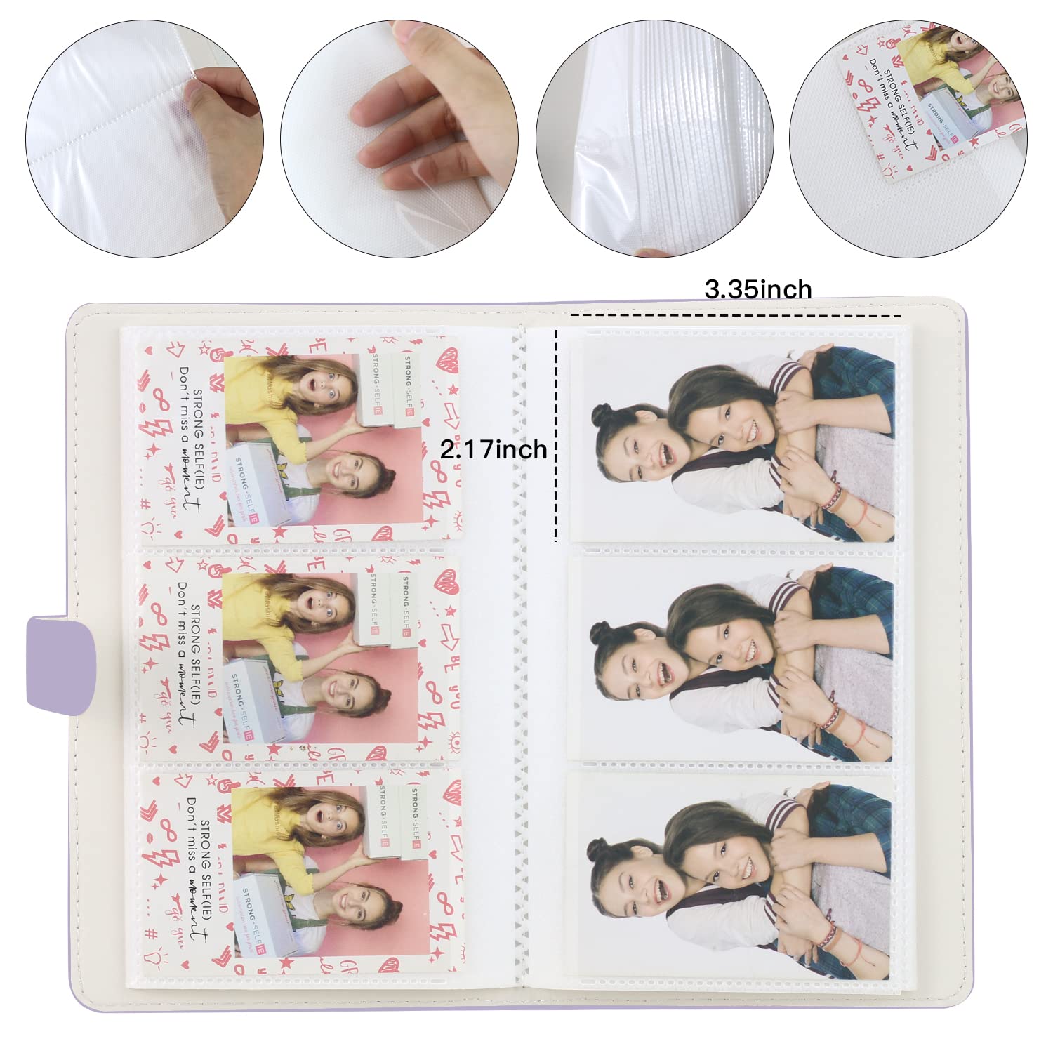 Amazon | カバー PU レザー フォト アルバム ハート ウィーブ 96