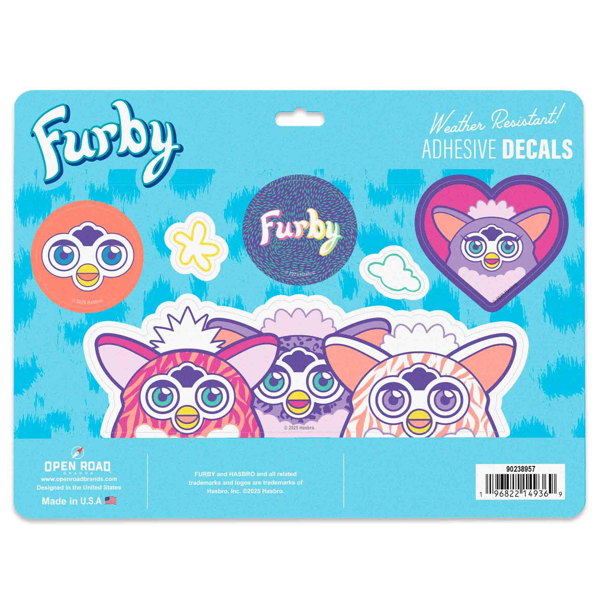Hasbro Furby Trio Adhesive Vinyl Decal Pack