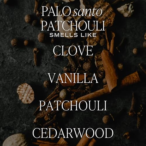 Miniatura 2 de Sweet Water Decor Vela de Palo Santo y Pachuli - Velas de soja perfumada de vainilla, almizcle, sándalo y pachuli para spa en casa - Regalos para