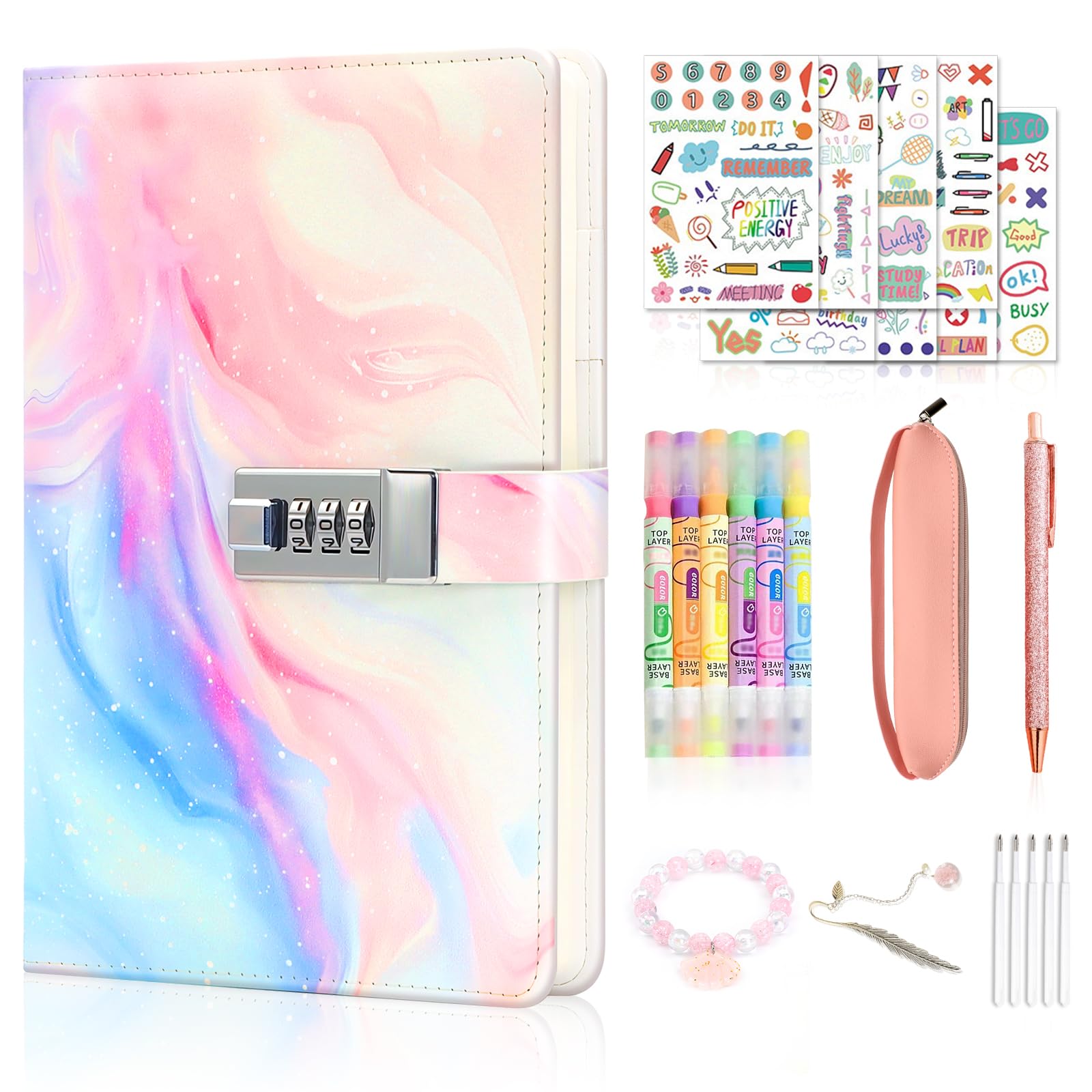 MoeQuliee Secret Diary for Girls Girls Diary for 6 7 8 9 10 11 12 13 14 Years Old